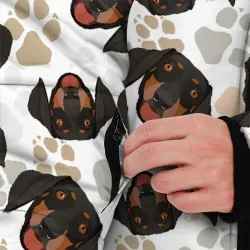 Мужская зимняя куртка 3D Такса Dachshund Dog - фото 6