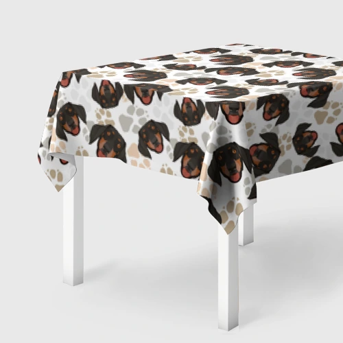 Скатерть 3D Такса Dachshund Dog