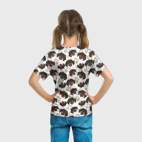 Детская футболка 3D Такса Dachshund Dog, цвет 3D печать - фото 6