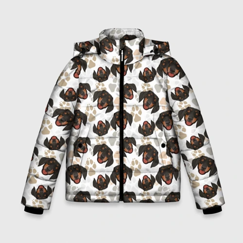 Зимняя куртка для мальчиков 3D Такса Dachshund Dog