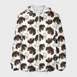 Мужская куртка 3D Такса Dachshund Dog