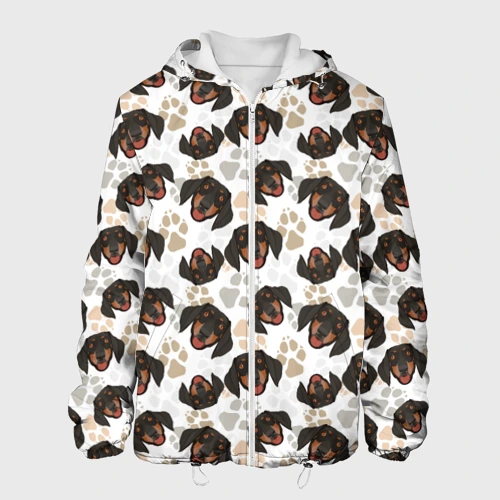 Мужская куртка 3D Такса Dachshund Dog