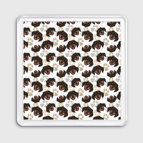 Магнит 55*55 Такса Dachshund Dog