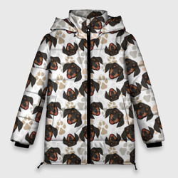 Женская зимняя куртка Oversize Такса Dachshund Dog