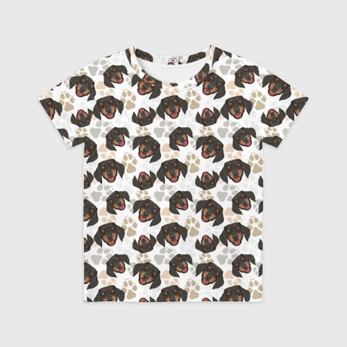Детская футболка 3D Такса Dachshund Dog