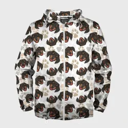 Мужская ветровка 3D Такса Dachshund Dog