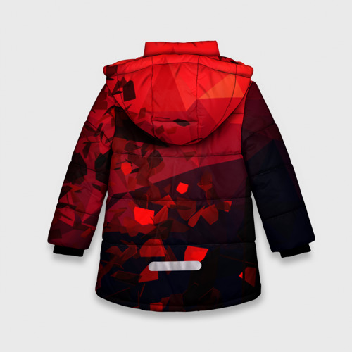 Зимняя куртка для девочек 3D ASUS ROG геометрия, цвет черный - фото 2