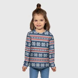 Детский лонгслив 3D Knitted Christmas Pattern - фото 2