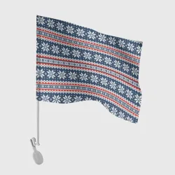 Флаг для автомобиля Knitted Christmas Pattern