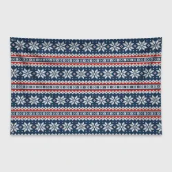 Флаг-баннер Knitted Christmas Pattern