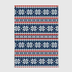 Постер Knitted Christmas Pattern