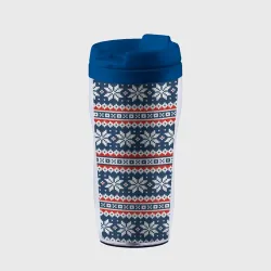 Термокружка-непроливайка Knitted Christmas Pattern