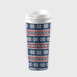 Термокружка-непроливайка Knitted Christmas Pattern
