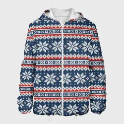 Мужская куртка 3D Knitted Christmas Pattern