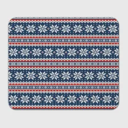 Прямоугольный коврик для мышки Knitted Christmas Pattern