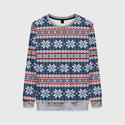 Женский свитшот 3D Knitted Christmas Pattern