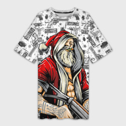 Платье-футболка 3D Santa Gangster / Санта Гангстер