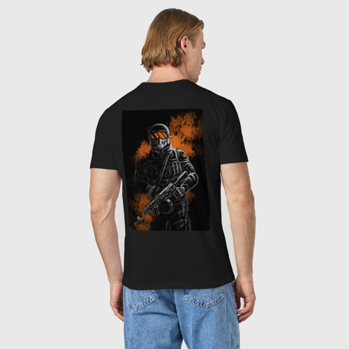 Мужская футболка хлопок Вооруженный, цвет черный - фото 4