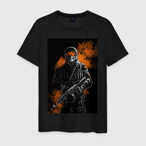 Мужская футболка хлопок Вооруженный, цвет черный