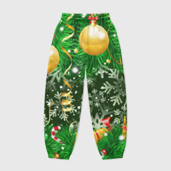 Женские джоггеры оверсайз 3D Новогоднее Настроение Елка