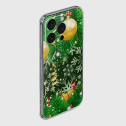 Чехол для iPhone 16 Pro Max силиконовый с защитой камеры Новогоднее Настроение Елка - фото 2