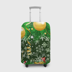 Чехол для чемодана 3D Новогоднее Настроение Елка