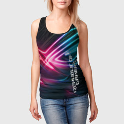 Женская майка 3D ROG Gaming логотип - фото 2