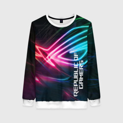 Женский свитшот 3D ROG Gaming логотип