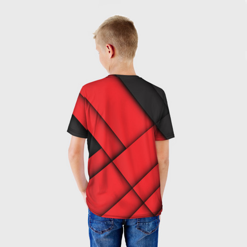 Детская футболка 3D с принтом ROG - republic of gamers, вид сзади #2