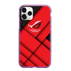 Чехол для iPhone 11 Pro Max матовый ROG - republic of gamers