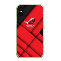 Чехол для iPhone XS Max матовый ROG - republic of gamers