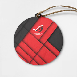 Деревянная игрушка круг ROG - republic of gamers