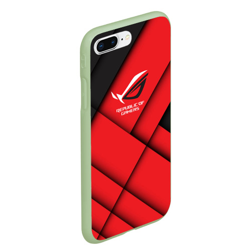 Чехол для iPhone 7Plus/8 Plus матовый ROG - republic of gamers, цвет салатовый - фото 3