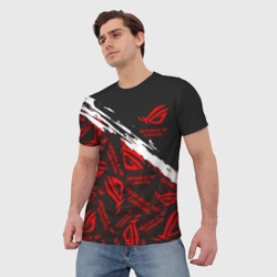 Мужская футболка 3D Republic of gamers ASUS ROG - фото 2