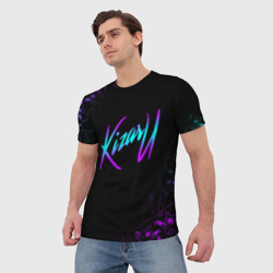 Мужская футболка 3D Кизару неон лого Kizaru neon - фото 2