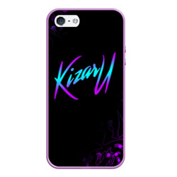 Чехол для iPhone 5/5S матовый Кизару неон лого Kizaru neon