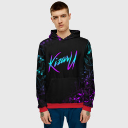 Мужская толстовка 3D Кизару неон лого Kizaru neon - фото 2