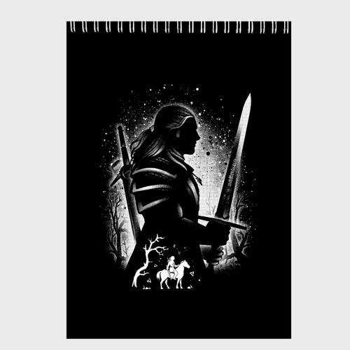 Скетчбук Ведьмак с мечом the Witcher плотва