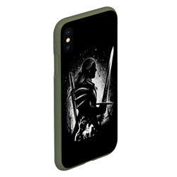 Чехол для iPhone XS Max матовый Ведьмак с мечом the Witcher плотва - фото 2