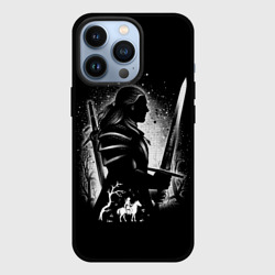 Чехол для iPhone 13 Pro Ведьмак с мечом the Witcher плотва