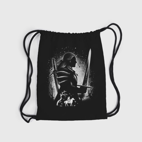 Рюкзак-мешок 3D Ведьмак с мечом the Witcher плотва - фото 6