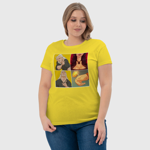 Женская футболка хлопок с принтом Ведьмаку Заплатите Чеканной Монетой, фото #4