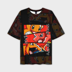 Рыжий дракон Покемоны Чармандер – Мужская футболка oversize 3D с принтом купить со скидкой в -50%