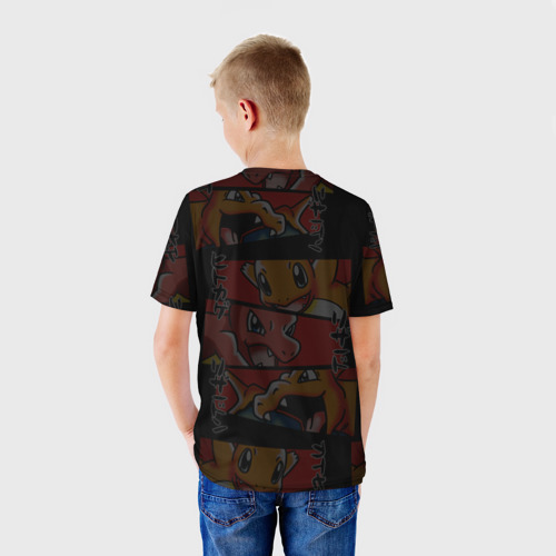 Детская футболка 3D Рыжий дракон Покемоны Чармандер, цвет 3D печать - фото 4