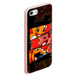 Чехол для iPhone 5/5S матовый Рыжий дракон Покемоны Чармандер - фото 2