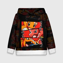 Детская толстовка 3D Рыжий дракон Покемоны Чармандер