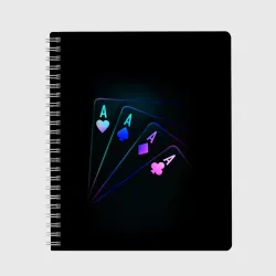Тетрадь Неоновые карты neon
