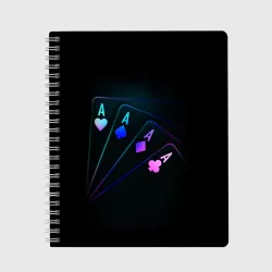 Тетрадь Неоновые карты neon
