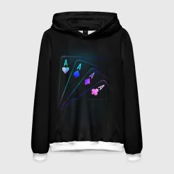 Мужская толстовка 3D Неоновые карты neon