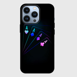 Чехол для iPhone 13 Pro Неоновые карты neon